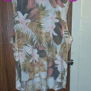 Old Navy Tropical Floral Tank Top - Pink and Green